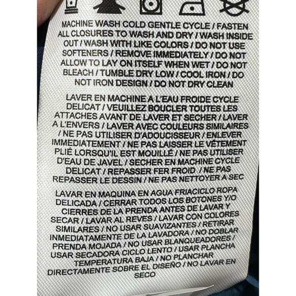 Nike Running Jacket Blue Print Size Medium Womens Windbreaker Hooded Zip Pockets - Picture 6 of 9